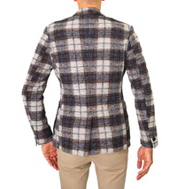 Thumbnail for DISTRETTO 12 giacca uomo lana check JACKET KLAD GA1104 001 NATURALE inverno 2023