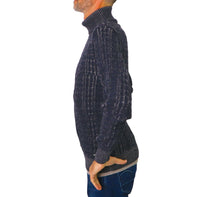 Thumbnail for DISTRETTO 12 maglione uomo collo alto lana H NECK MA1054 0002 BLU inverno 2023