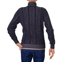 Thumbnail for DISTRETTO 12 maglione uomo collo alto lana H NECK MA1054 0002 BLU inverno 2023