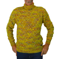 Thumbnail for DISTRETTO 12 maglione uomo collo alto lana H NECK MA1033 0002 OCRA inverno 2023