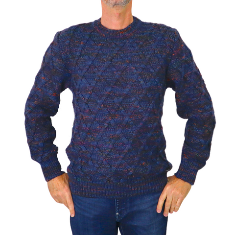 DISTRETTO 12 maglione uomo girocollo lana KNITWEAR MA1032 0004 BLU inverno 2023