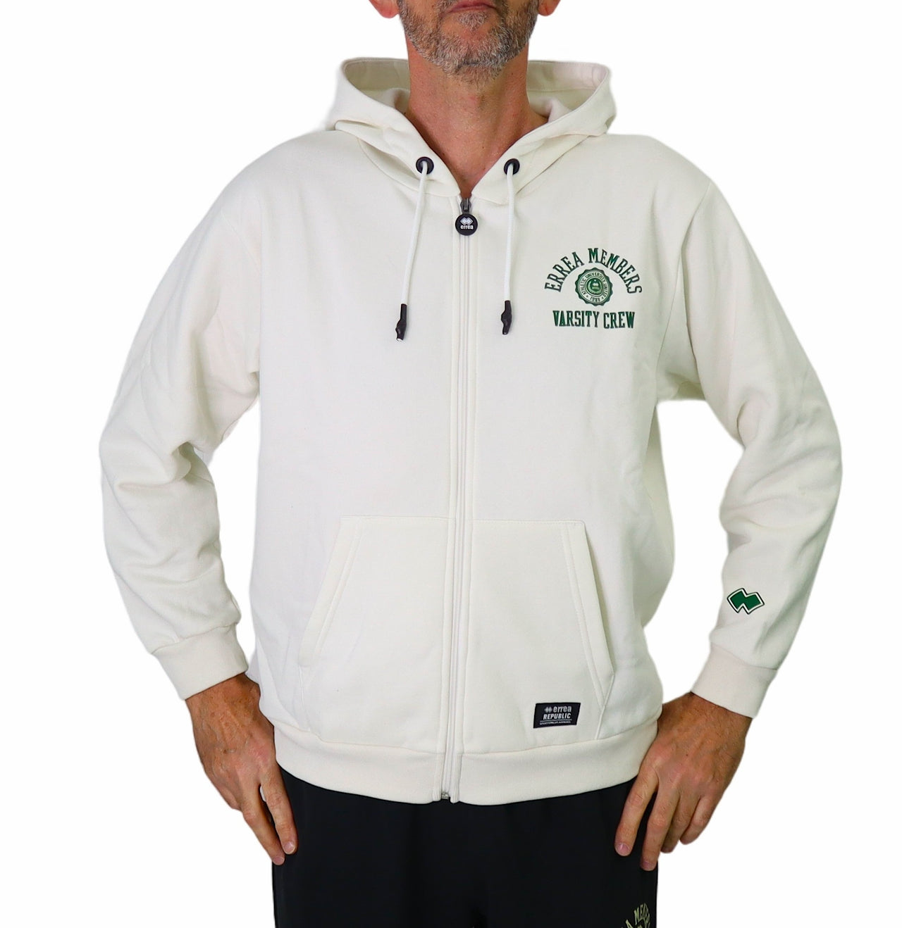 ERREA' REPUBLIC felpa uomo full zip GFX PACK R28G0J0Z80810 PANNA inverno 2023