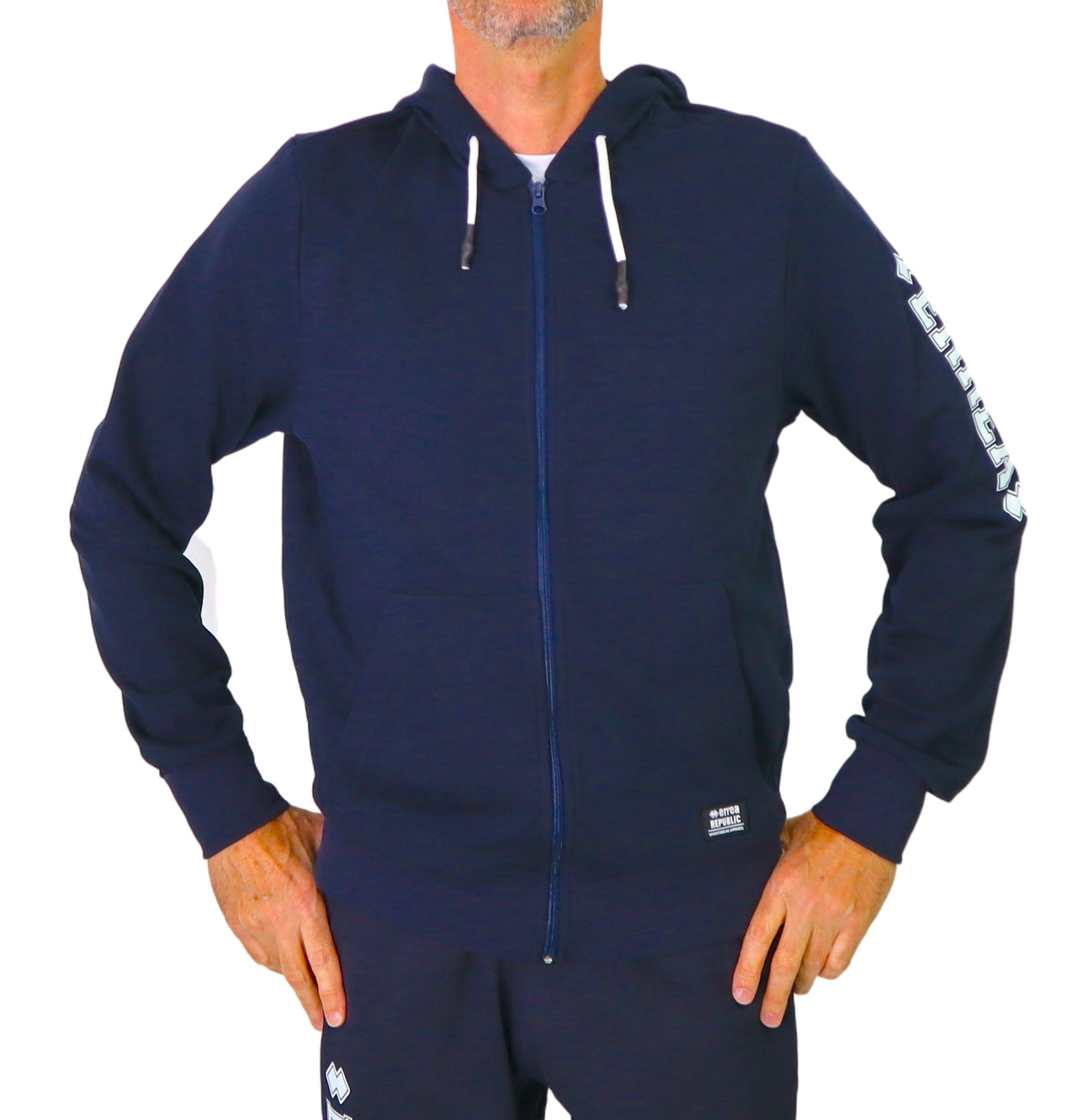 ERREA' REPUBLIC felpa uomo full zip ESSENTIAL R28G0Z0Z01900 BLU inverno 2023