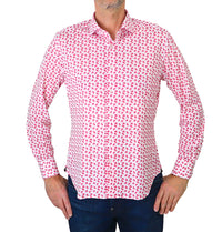 Thumbnail for RE-DO IT camicia uomo no stiro collo francese UOMO C0032 BIANCO ROSSO estate 2024