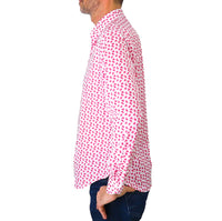 Thumbnail for RE-DO IT camicia uomo no stiro collo francese UOMO C0032 BIANCO ROSSO estate 2024