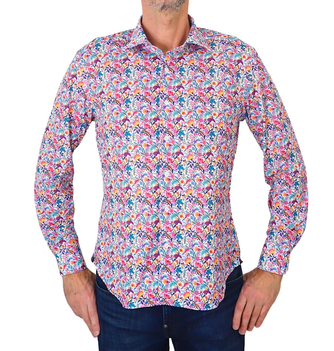 RE-DO IT camicia uomo no stiro collo francese UOMO F0030 MULTICOLOR estate 2024