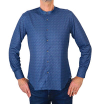 Thumbnail for RE-DO IT camicia uomo no stiro collo coreana UOMO C0074 BLU estate 2024