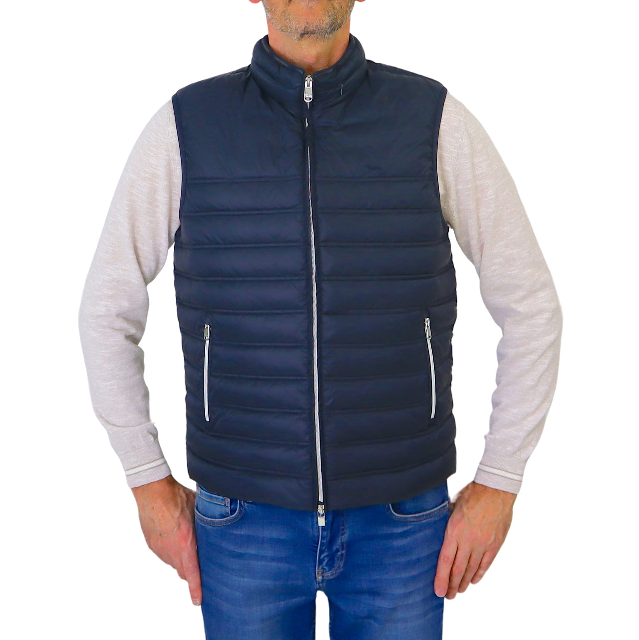 HARMONT&BLAINE gilet uomo nylon imbottito K0L188 040595 801 BLU estate 2024