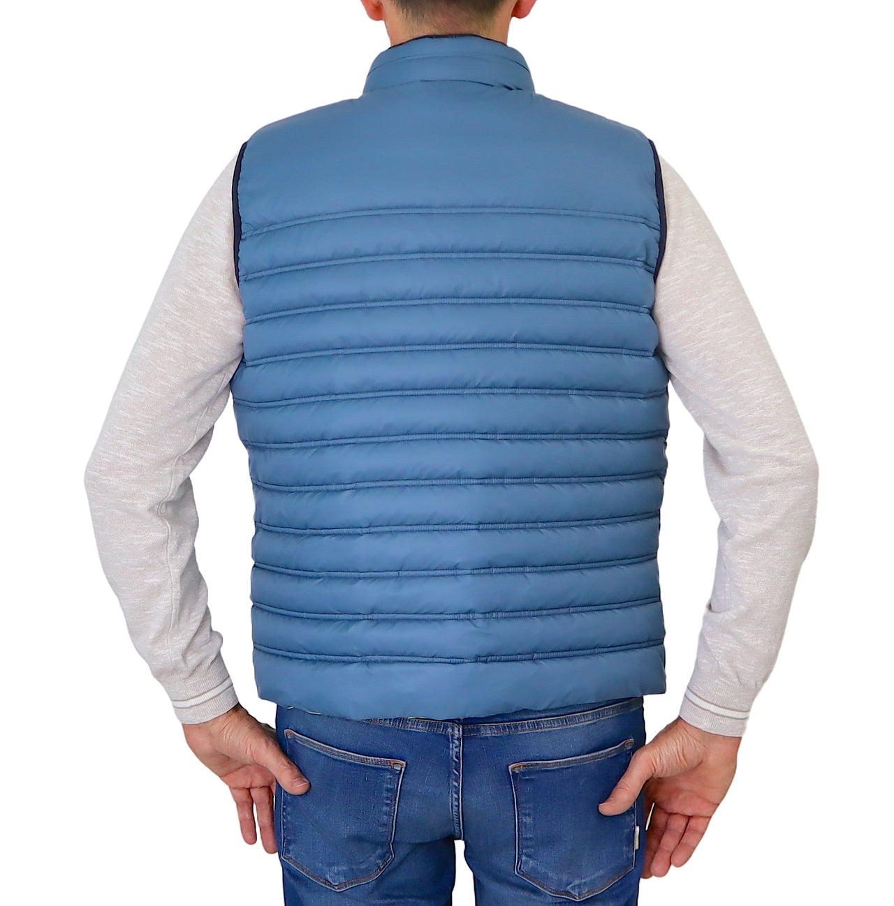 HARMONT&BLAINE gilet uomo nylon imbottito K0L188 040595 856 BLUETTE estate 2024