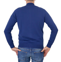 Thumbnail for HARMONT&BLAINE maglione uomo full zip HRL080 030075 856 BLUETTE estate 2024