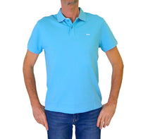 Thumbnail for HARMONT & BLAINE polo uomo cotone stretch LRL349 020862 849 CELESTE estate 2024