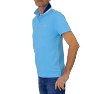 Thumbnail for HARMONT & BLAINE polo uomo cotone stretch LRL349 020862 849 CELESTE estate 2024