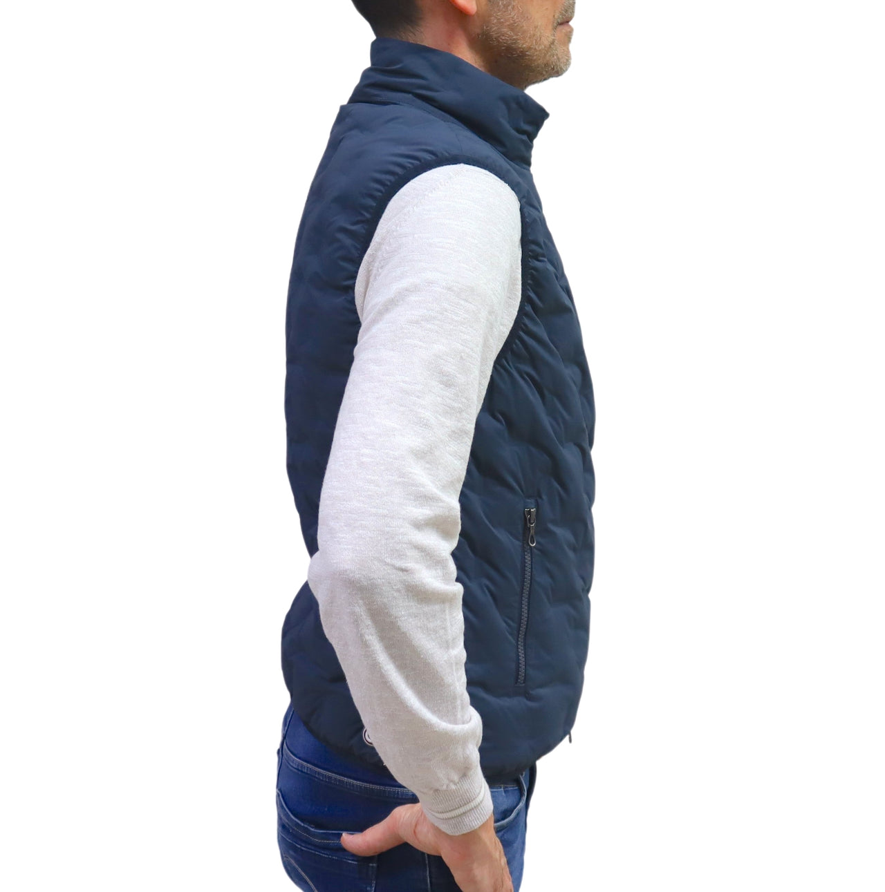 COLMAR gilet uomo smanicato piuma 1220 6YF SEQUENCE 68 BLU estate 2024