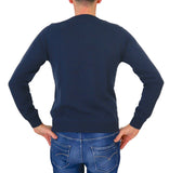 COLMAR maglione uomo cotone giro 4479T 3XM EXPLORING 68 BLU estate 2024
