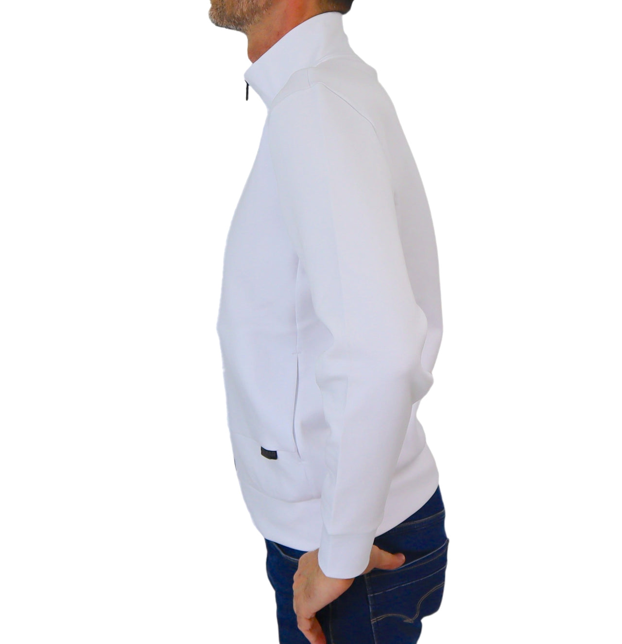 COLMAR felpa uomo cotone full zip 6168 2YF UNCOUNTED 01 BIANCO estate 2024