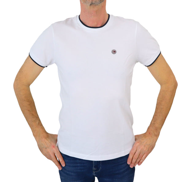 COLMAR t-shirt uomo cotone girocollo 7506 4SH MONDAY 01 BIANCO estate 2024