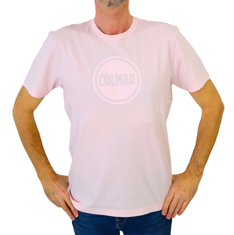 COLMAR t-shirt uomo manica corta cotone 7563 6SH FRIDA 71A ROSA estate 2024