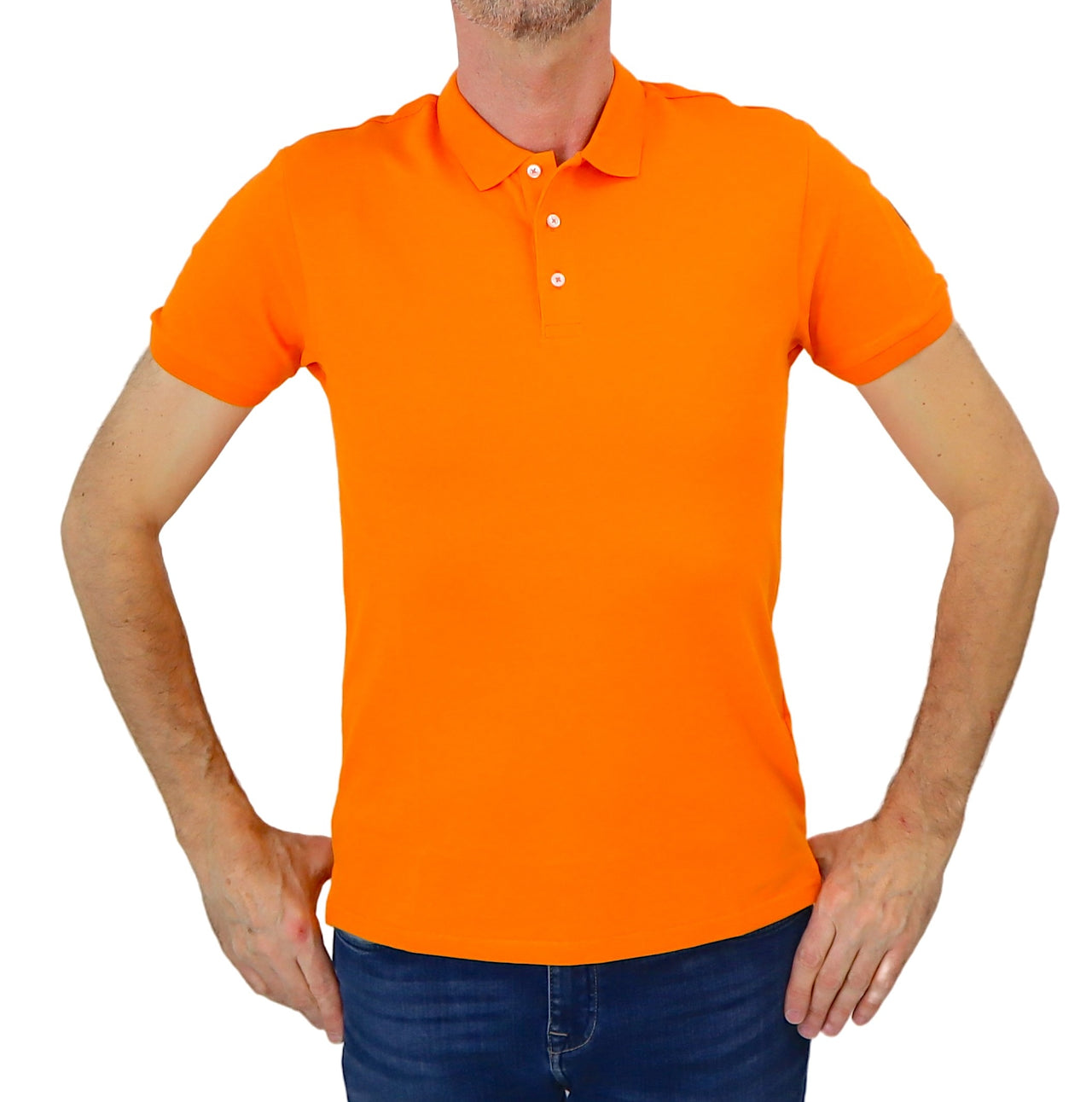COLMAR polo uomo manica corta cotone 7646 4SH MONDAY 668 ARANCIONE estate 2024