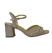 Thumbnail for MENBUR sandali donna tacco 5.5 cinturino glitter 25597 0000 ORO GOLD estate 2024