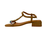 MENBUR sandali donna basso tacco basso gioiello 25161 0023 CUOIO estate 2024