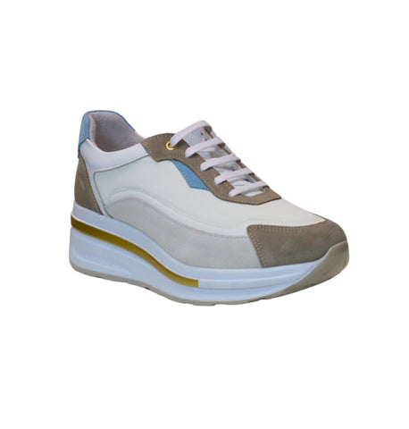 CAFèNOIR scarpe sneaker donna zeppa tessuto C1DN6026 L017 BIANCO estate 2024