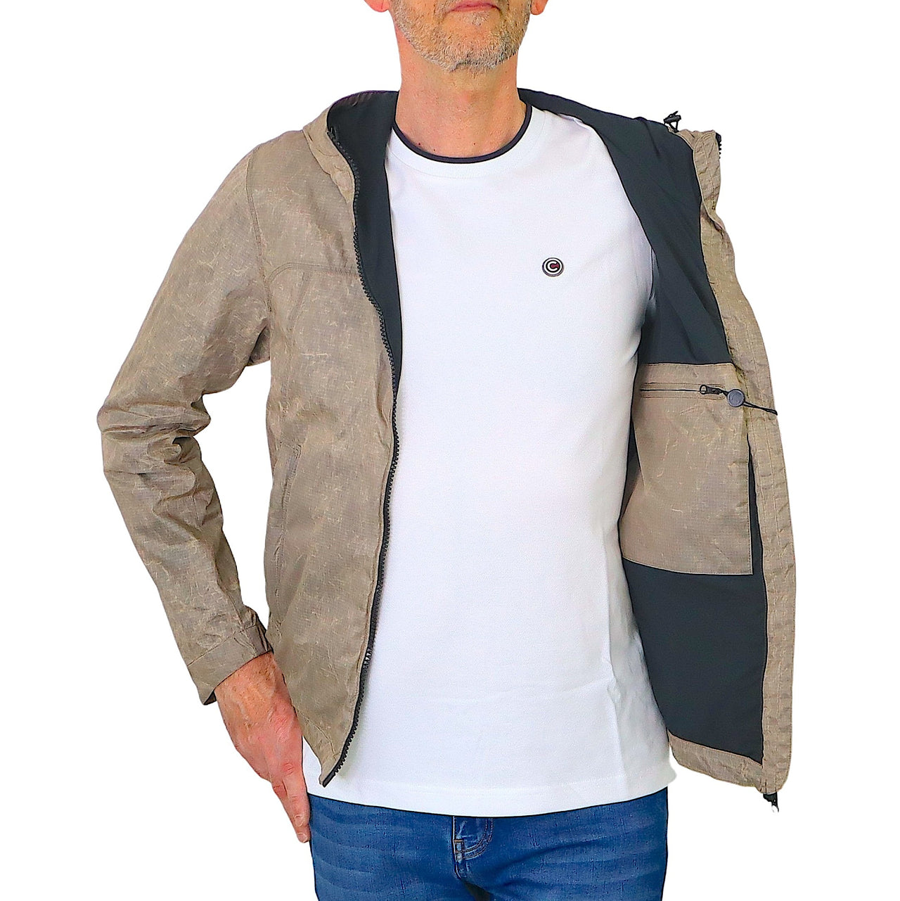 COLMAR giubbino uomo bomber 1874 3XW WAXED 673 BEIGE vintage estate 2024