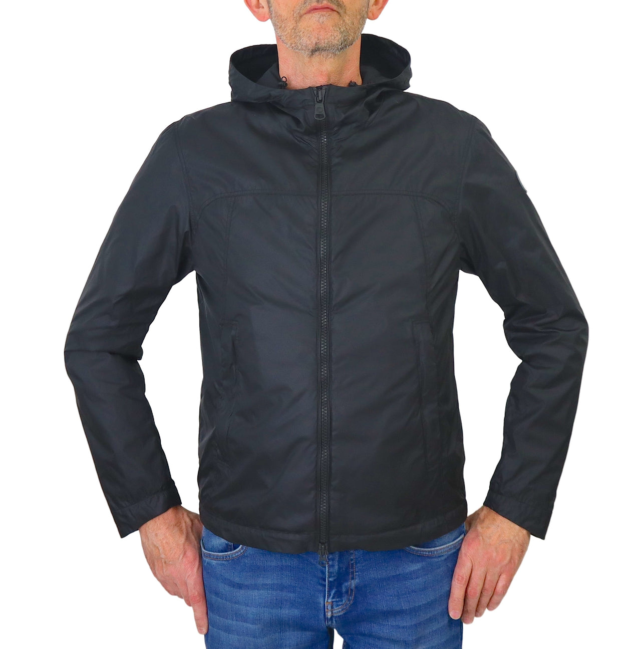 COLMAR giubbino uomo bomber cappuccio 1874 3XW WAXED 99 NERO vintage estate 2025