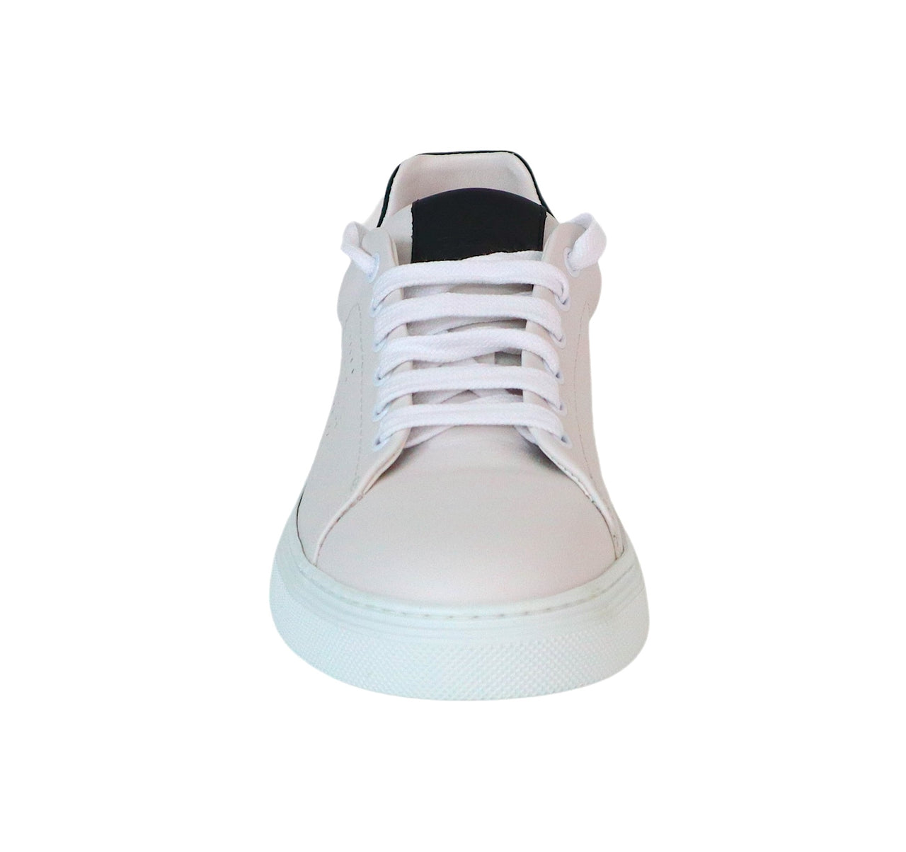 FRAU scarpe sneaker uomo pelle 28M3 159 MOUSSE GOMMA BIANCO NERO estate 2024