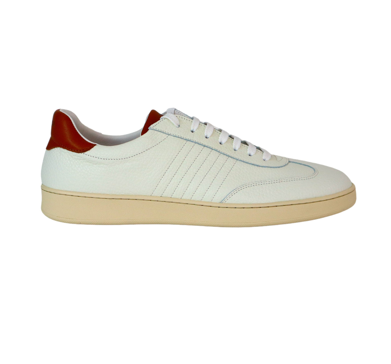FRAU scarpe sneaker uomo pelle 24R1 149 EAGLE GOMMA PANNA CUOIO