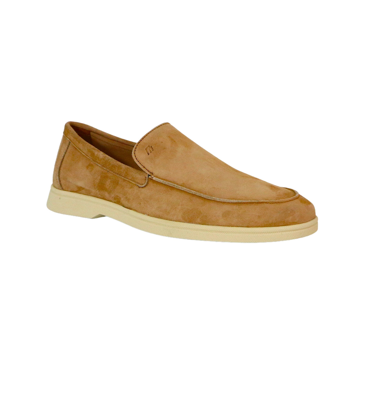 FRAU scarpe uomo mocassino slip on 32B0 135 COCCO DAINO GOMMA BEIGE estate 2024