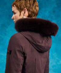 Thumbnail for PEUTEREY giubbotto donna piuma DONNET KL FUR PED444501191510 932 VINACCIA inverno 2023
