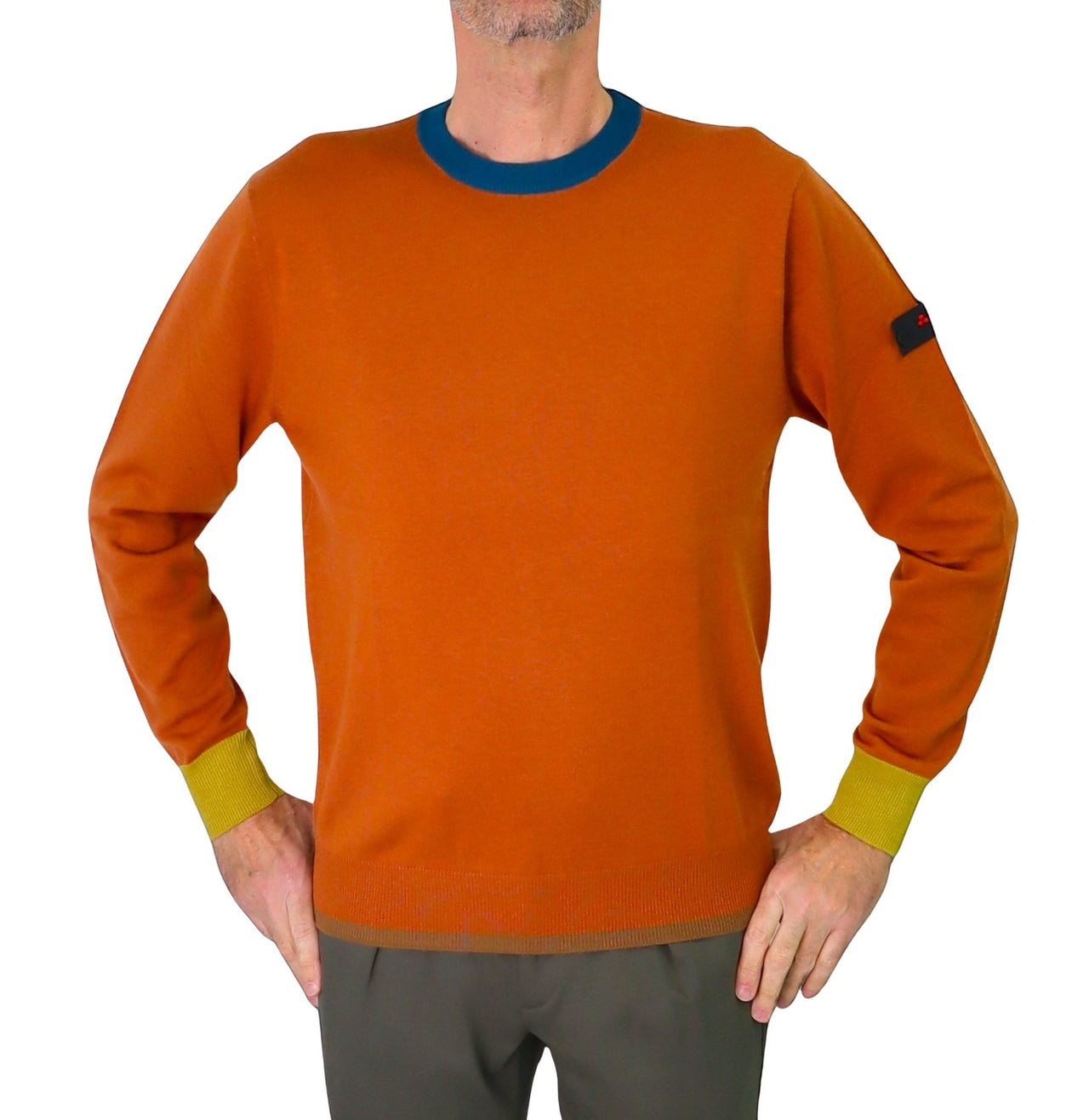 PEUTEREY maglione uomo girocollo NEW MARLON PEU524199011947 033 ARANCIO inverno 2024