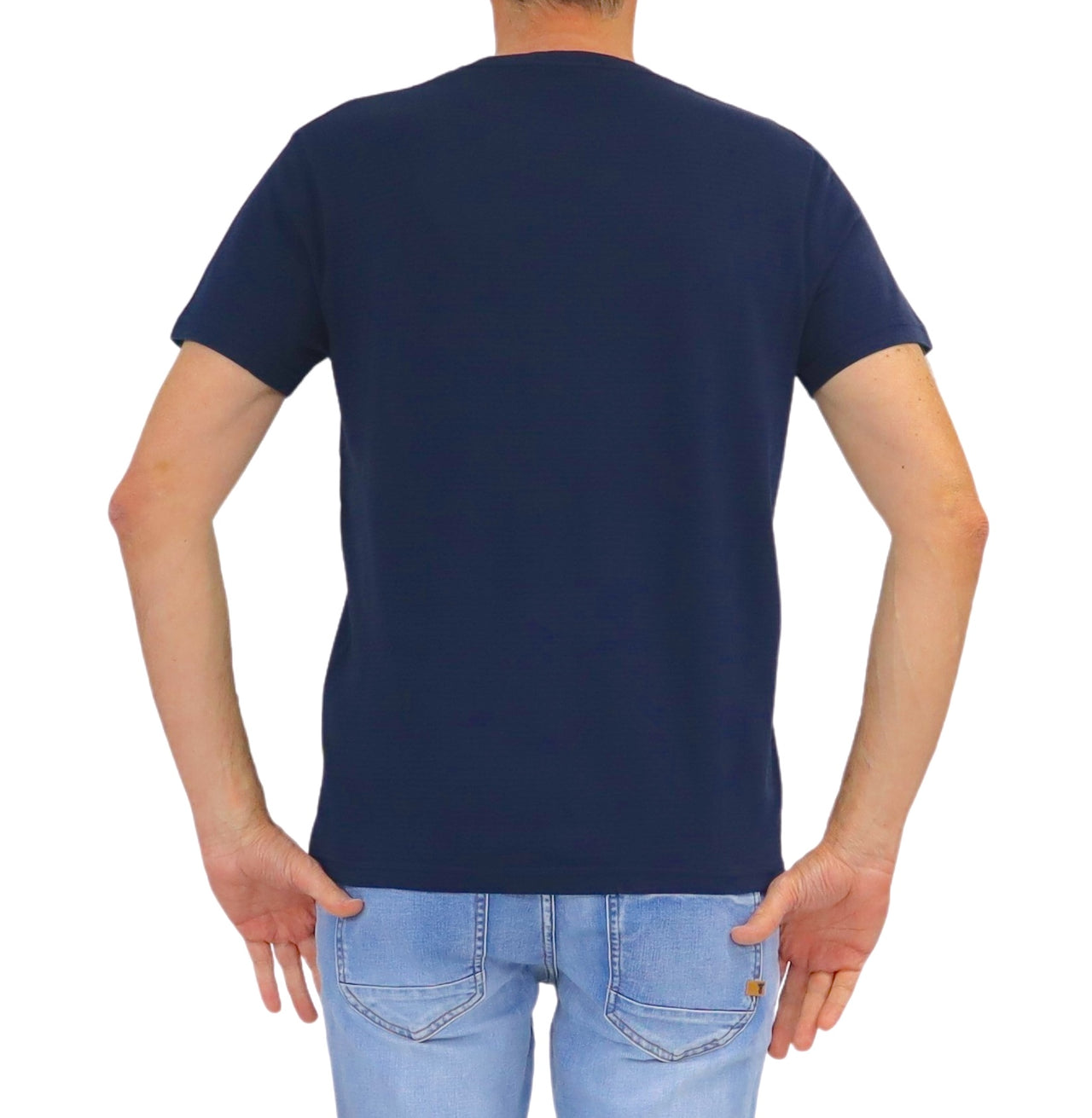 SHOCKLY t-shirt uomo girocollo cotone TS STRIPE 4T6015 NIGHT BLU estate 2026