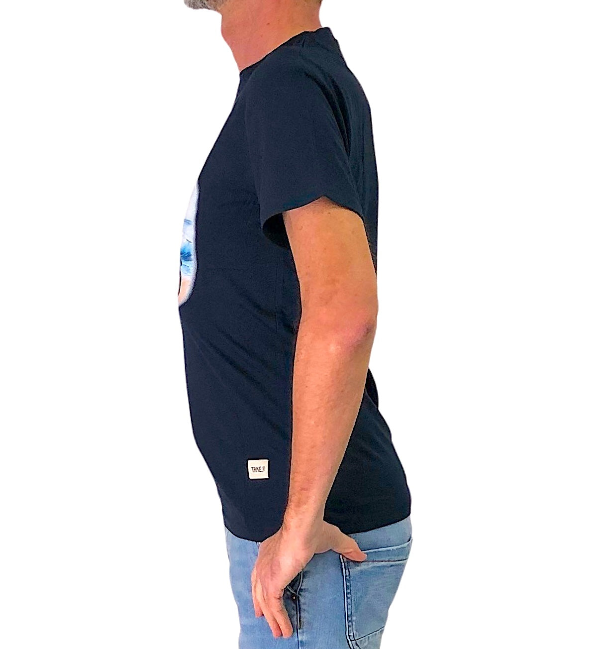 TAKE TWO t-shirt uomo girocollo stampa vespa cotone UK00603 BLU estate 2026