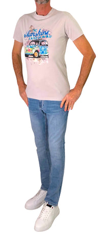 Thumbnail for TAKE TWO t-shirt uomo girocollo stampa 500 cotone UK00604 PANNA estate 2026