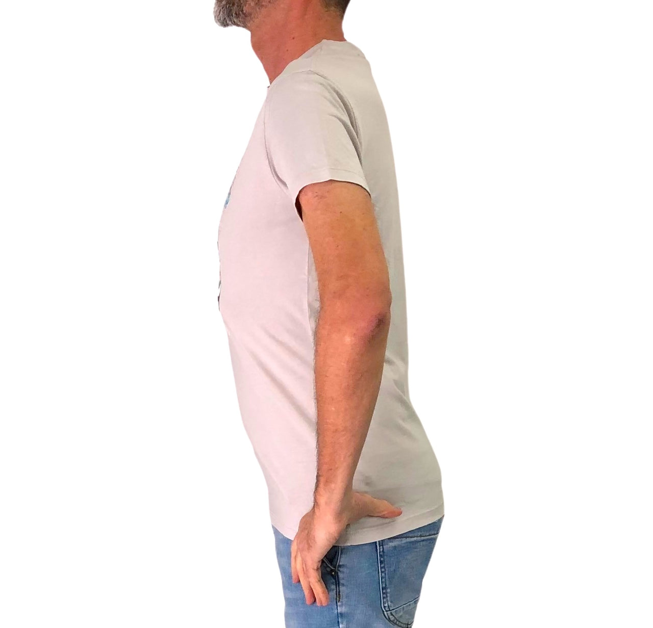 TAKE TWO t-shirt uomo girocollo stampa 500 cotone UK00604 PANNA estate 2026