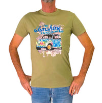Thumbnail for TAKE TWO t-shirt uomo girocollo stampa 500 cotone UK00604 VERDE estate 2026