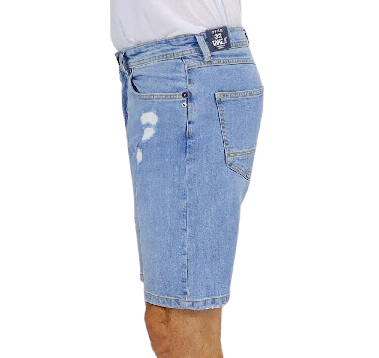 TAKE TWO bermuda uomo jeans stretch ADAM UK05402 BLU CHIARO estate 2026
