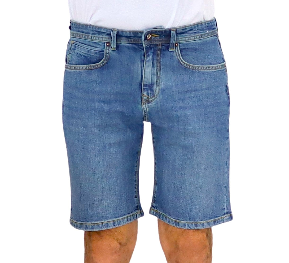 TAKE TWO bermuda uomo jeans stretch ADAM UK05400 BLU MEDIO SCURO estate 2026