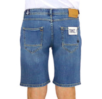 Thumbnail for TAKE TWO bermuda uomo jeans stretch ADAM UK05400 BLU MEDIO SCURO estate 2026