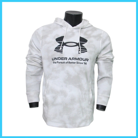 UNDER ARMOUR felpa uomo cotone cappuccio fisso 1377185 100 BIANCO estate 2023