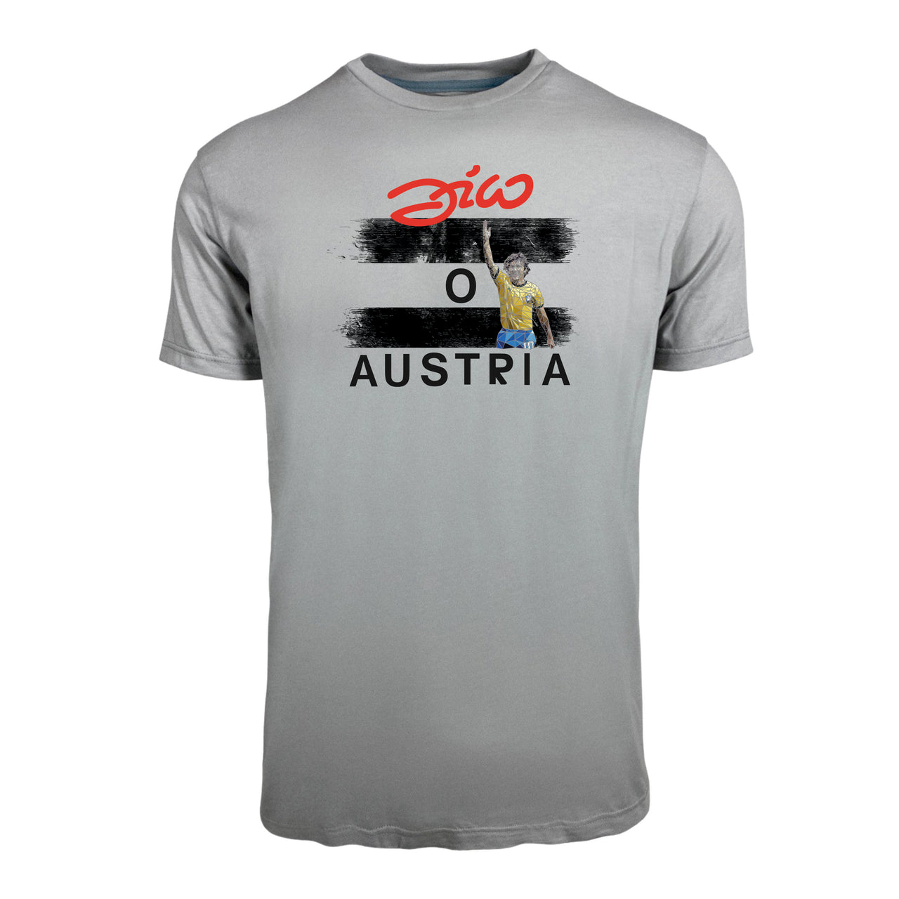 ZICO - t-shirt ADULTO art. "ZICO o AUSTRIA" colore grigio chiaro, in cotone