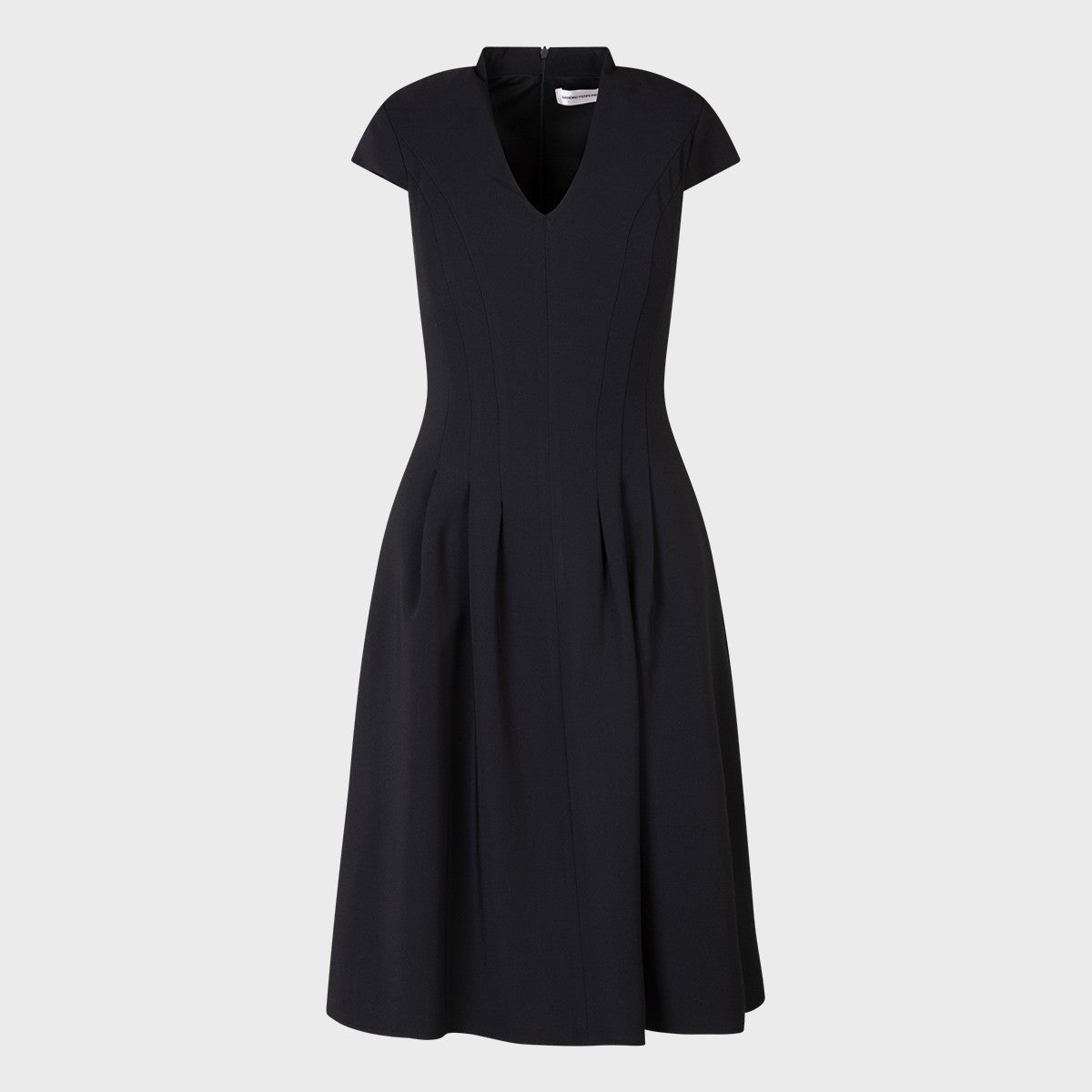 SANDRO FERRONE abito donna crepe stretch S18YBEAMARGANZABIS NERO inverno 2024