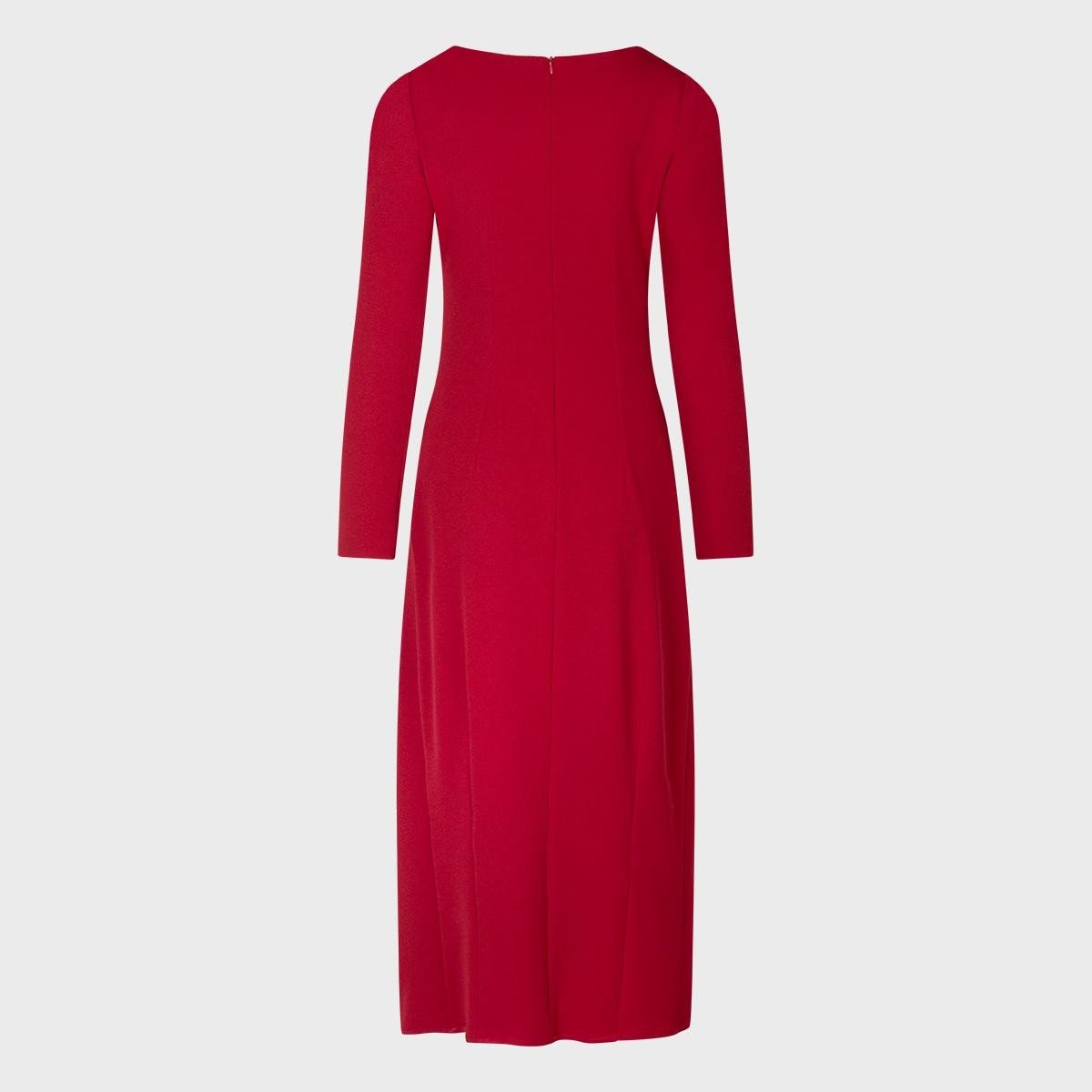 SANDRO FERRONE abito donna lungo crepe S23YBEBACARE ROSSO  RUBINO inverno 2024