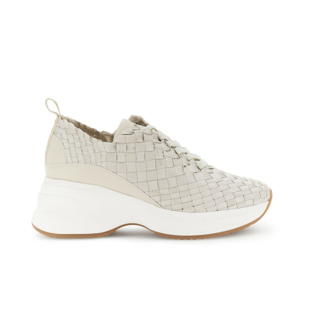 CAFèNOIR scarpe donna sneaker lacci zeppa intreccio C1DH9001 M008 BEIGE estate 2026