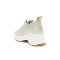 Thumbnail for CAFèNOIR scarpe donna sneaker lacci zeppa intreccio C1DH9001 M008 BEIGE estate 2026