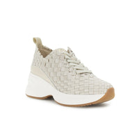 Thumbnail for CAFèNOIR scarpe donna sneaker lacci zeppa intreccio C1DH9001 M008 BEIGE estate 2026