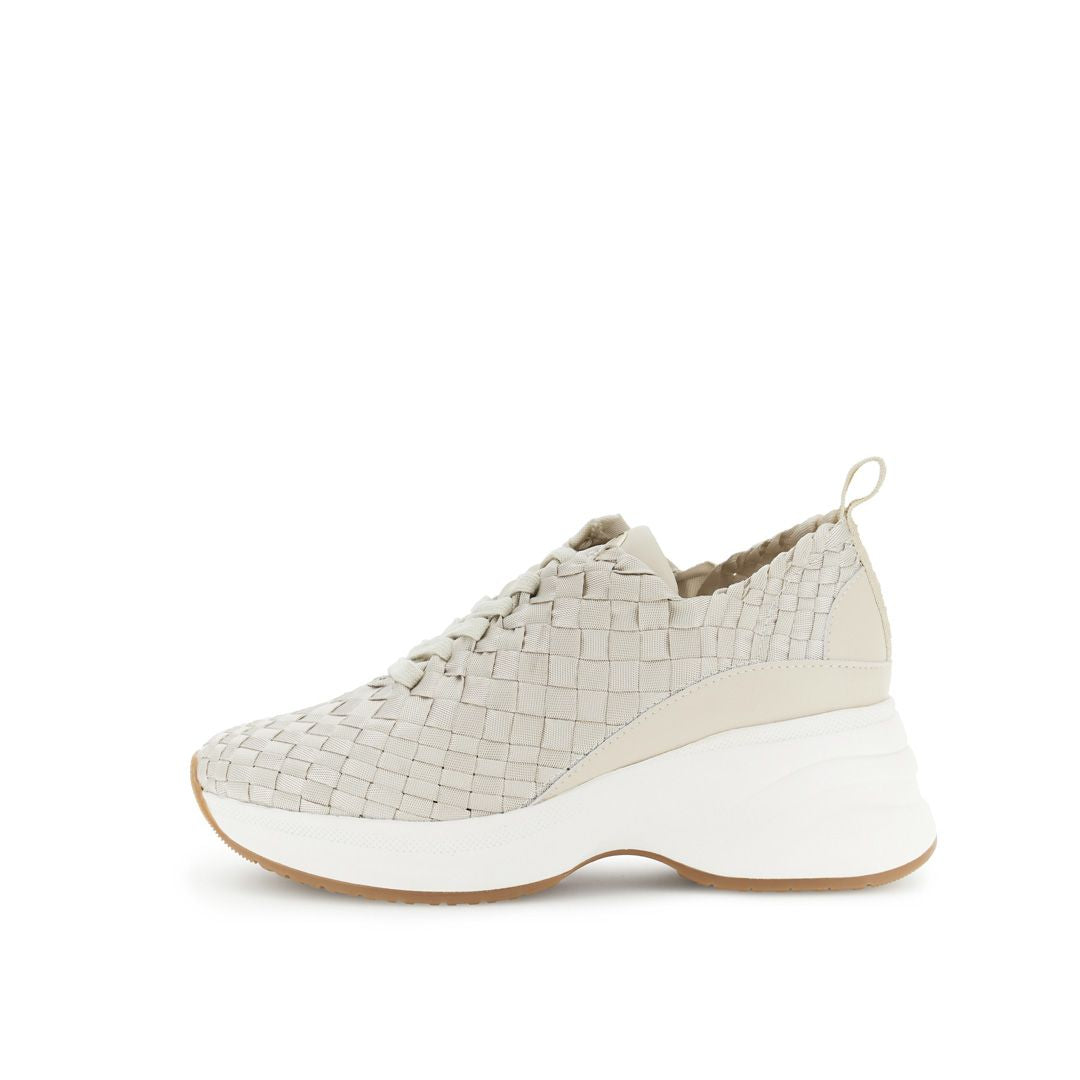 CAFèNOIR scarpe donna sneaker lacci zeppa intreccio C1DH9001 M008 BEIGE estate 2026