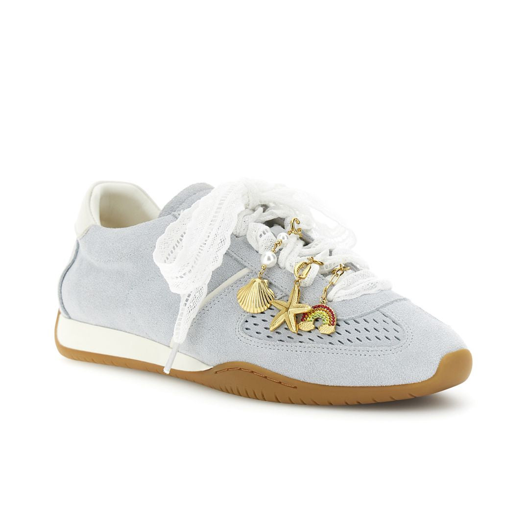 CAFèNOIR scarpe donna sneaker pelle scamosciata charms C1DL6500 B015 CELESTE estate 2026