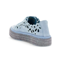 Thumbnail for CAFèNOIR scarpe donna sneaker pelle scamosciata corda pizzo C1DM6060 B003 CELESTE estate 2026